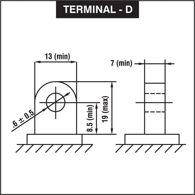 Terminal type D